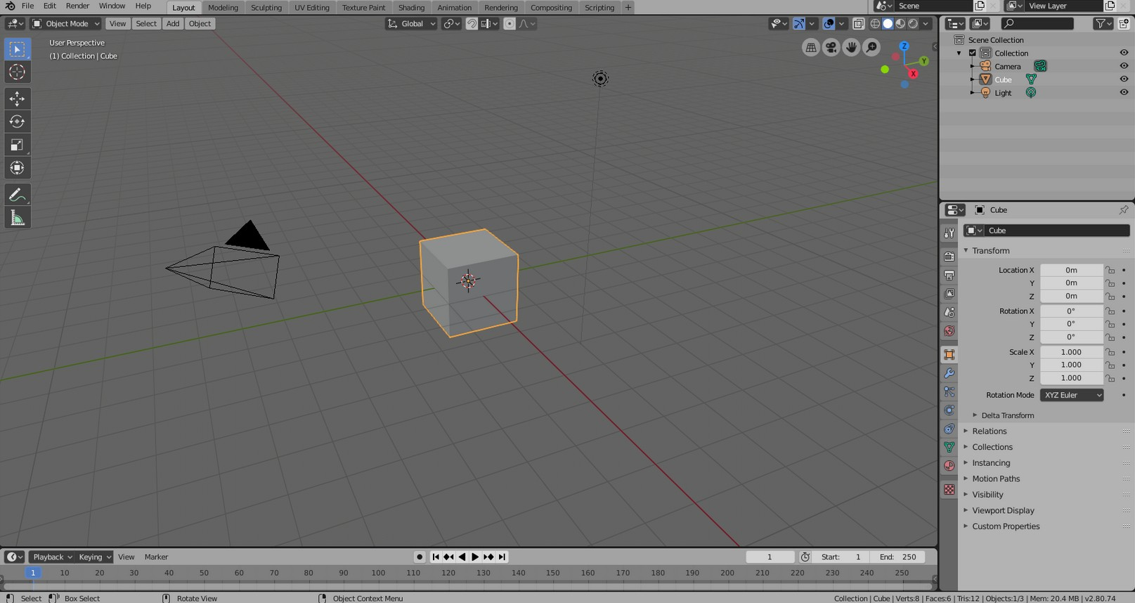 Screenshot von Blender