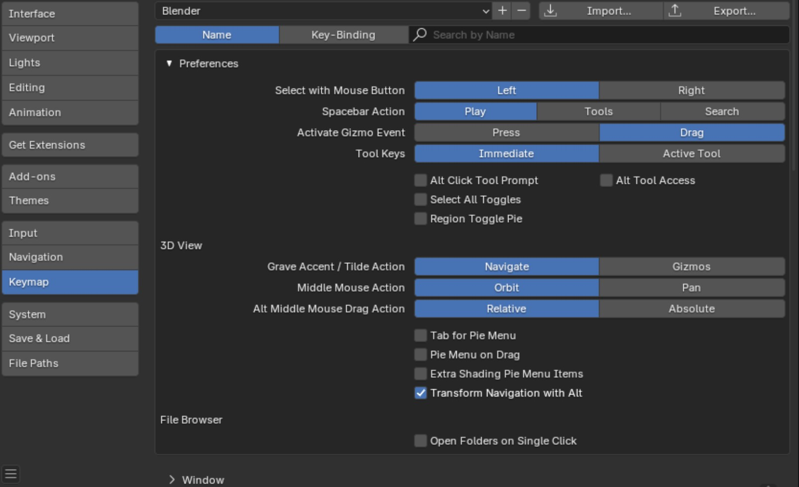 Screenshot von Blender