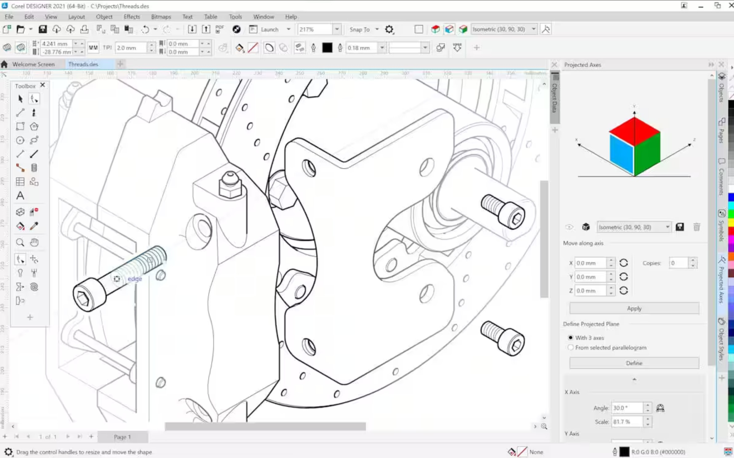 Screenshot von CorelDRAW Graphics 2022