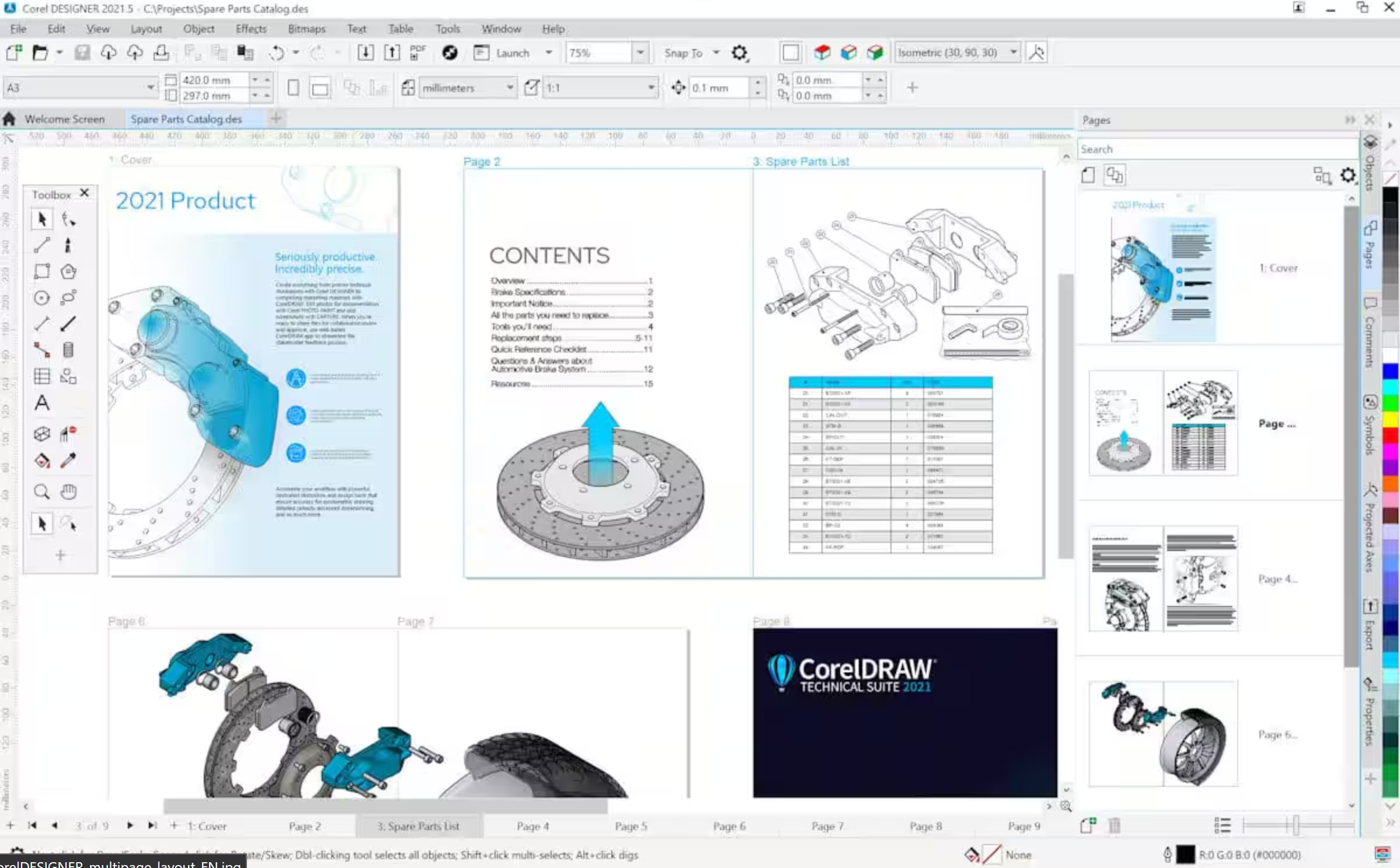 Screenshot von CorelDRAW Graphics 2022