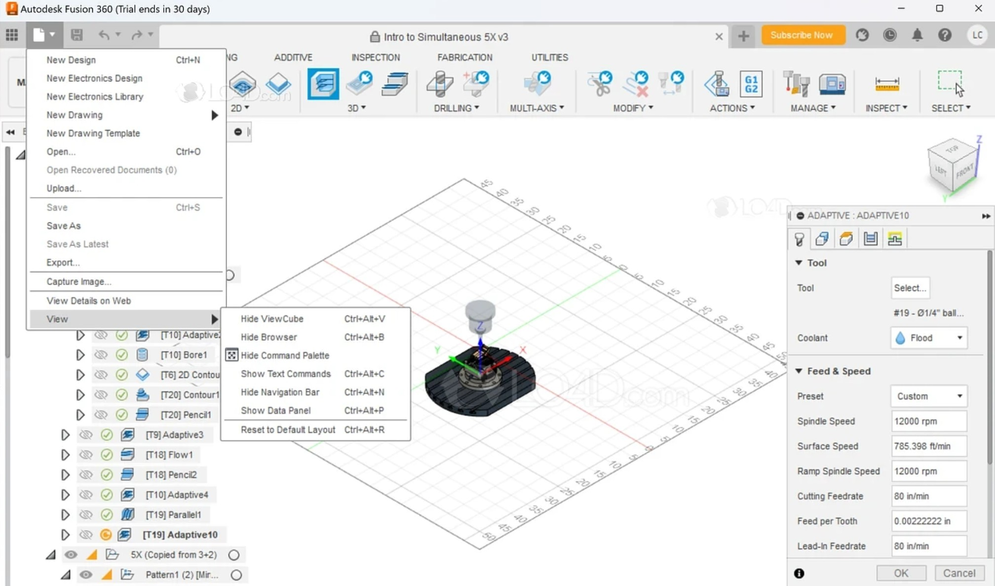 Screenshot von Fusion 360
