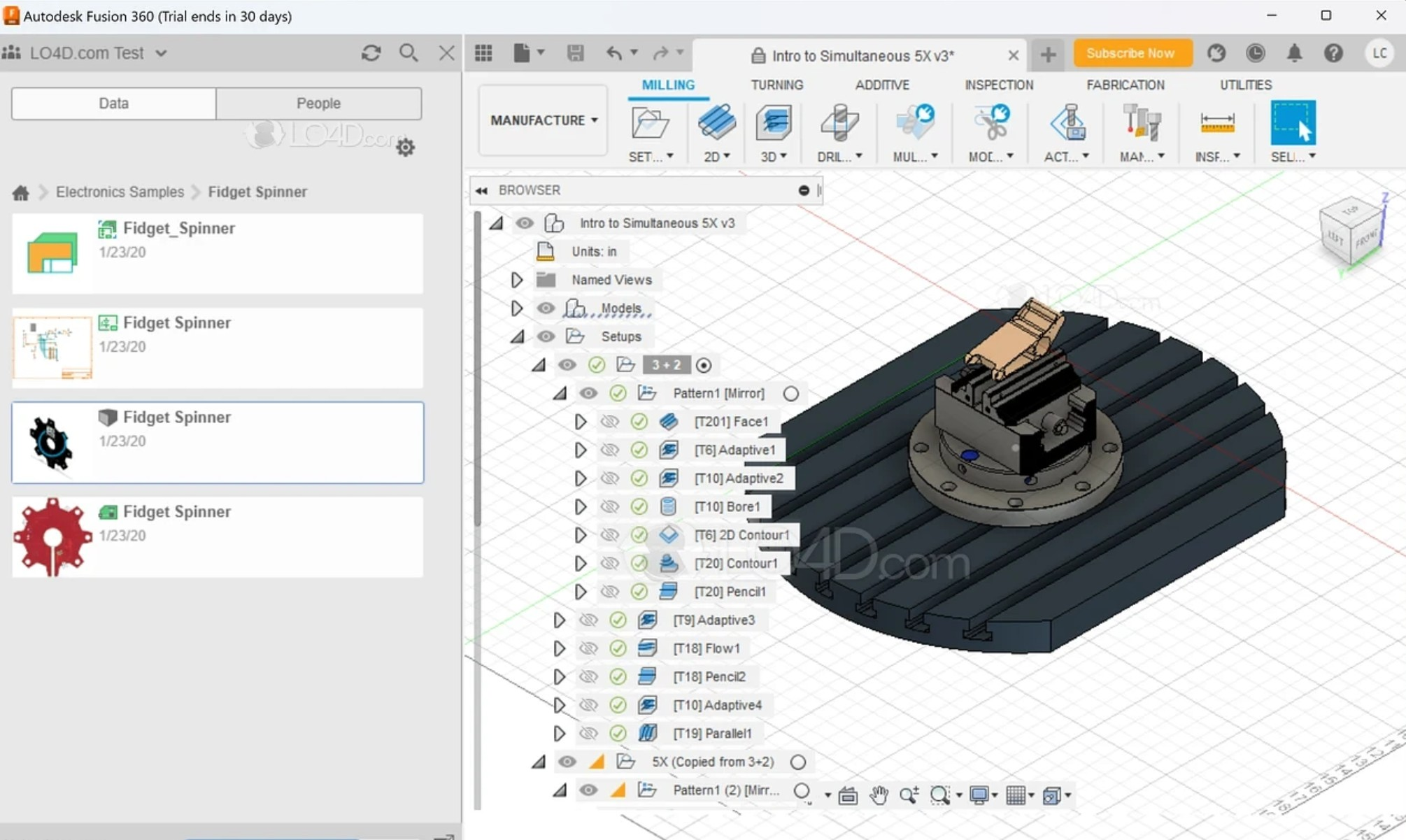 Screenshot von Fusion 360