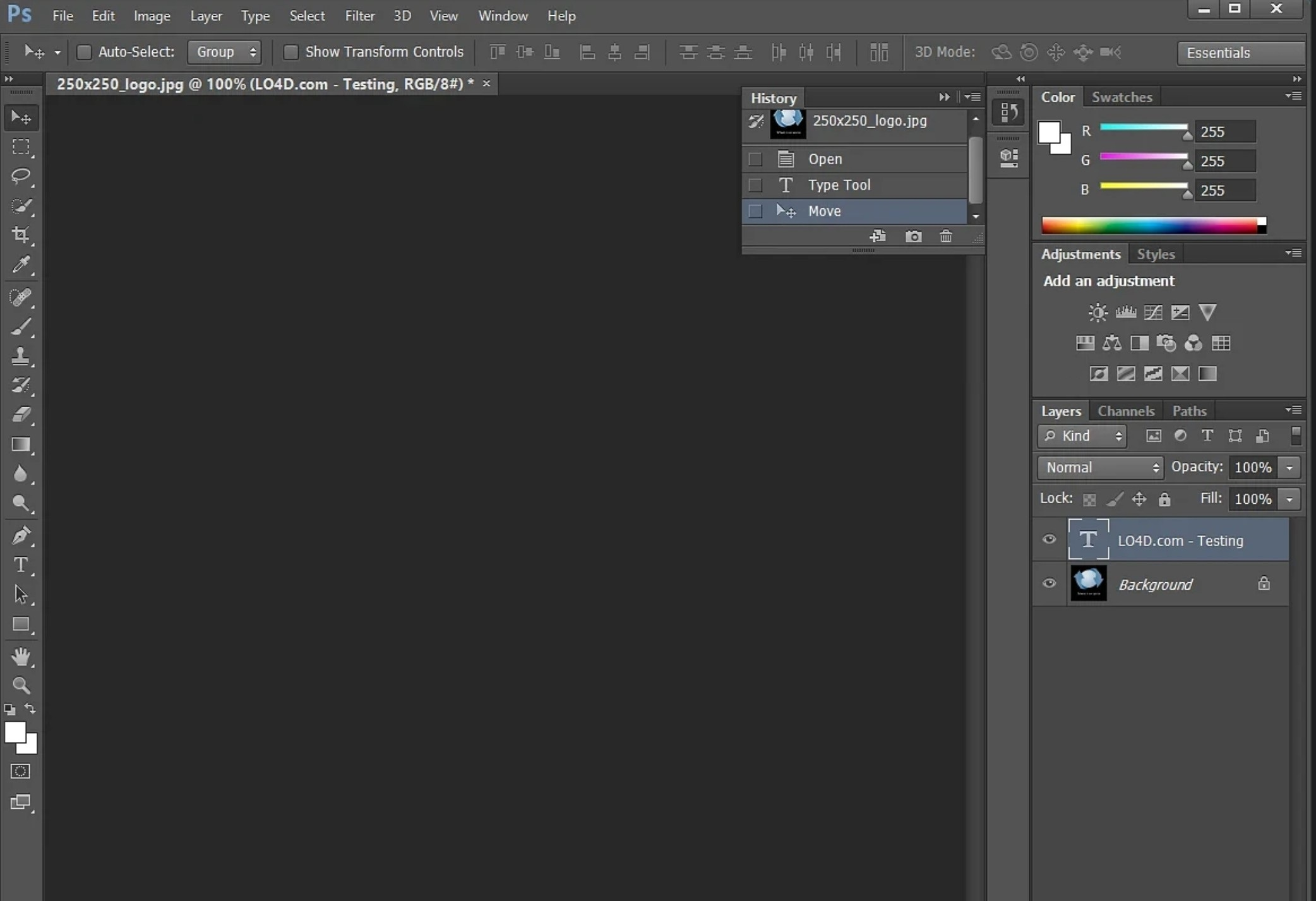 Screenshot von PhotoshopCS5