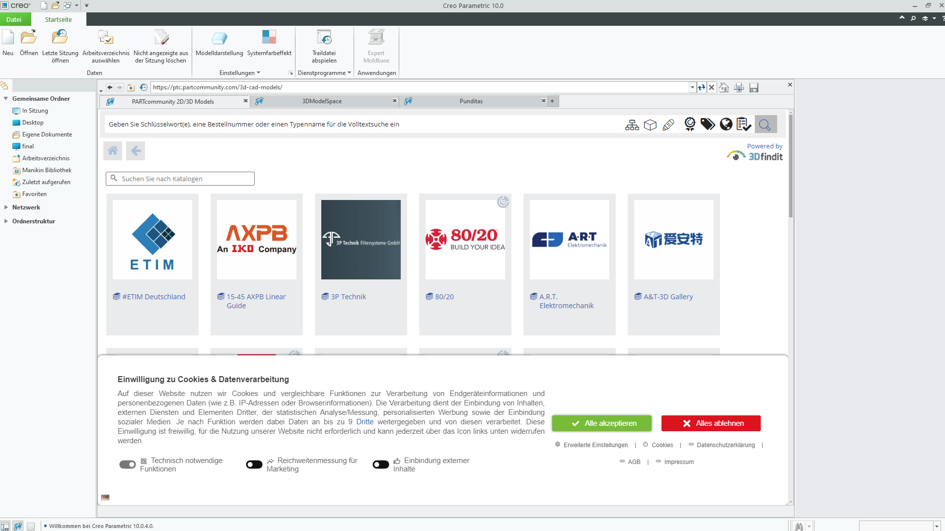 Screenshot von Creo 10