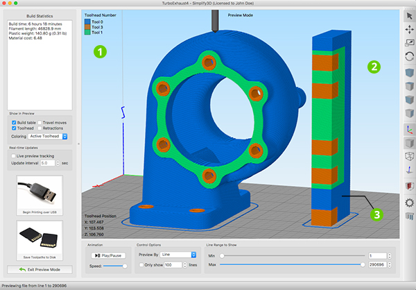 Screenshot von Simplify3D