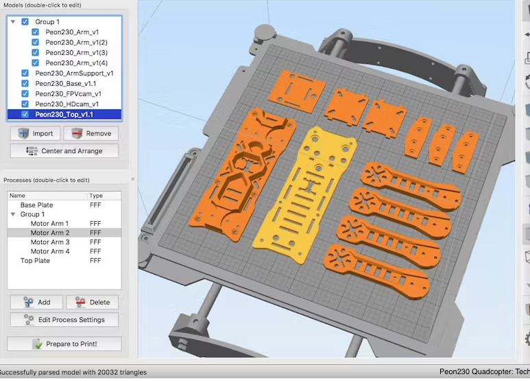 Screenshot von Simplify3D
