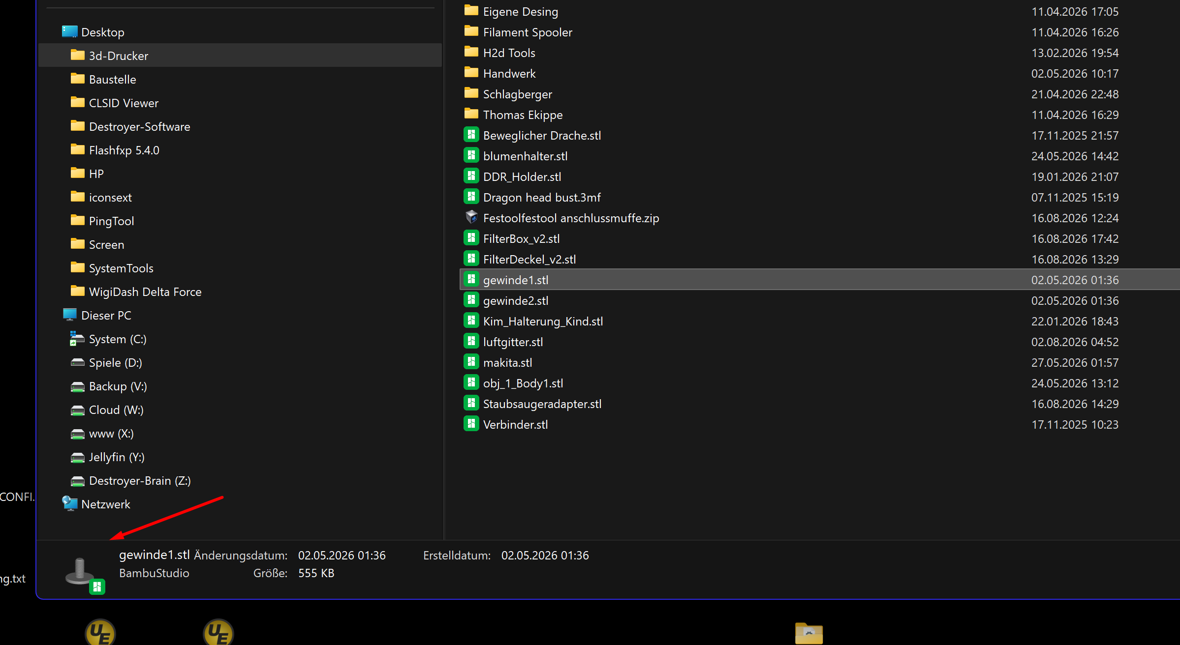 Screenshot von STL Vorschau