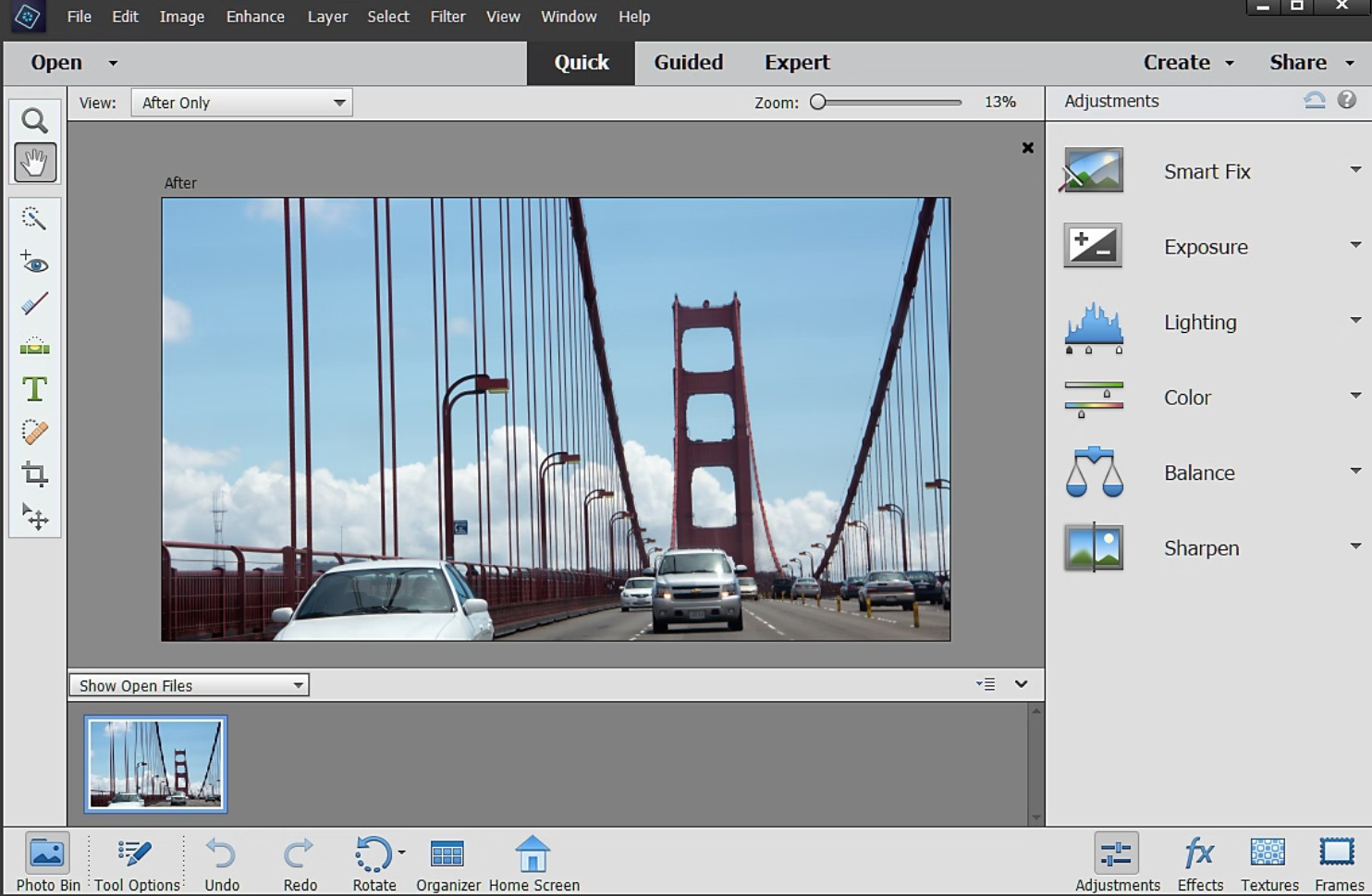 Screenshot von Adobe Photoshop Elements