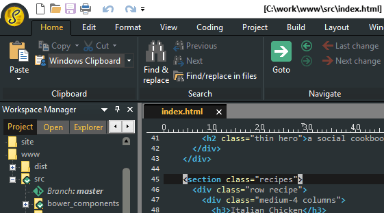Screenshot von UEStudio