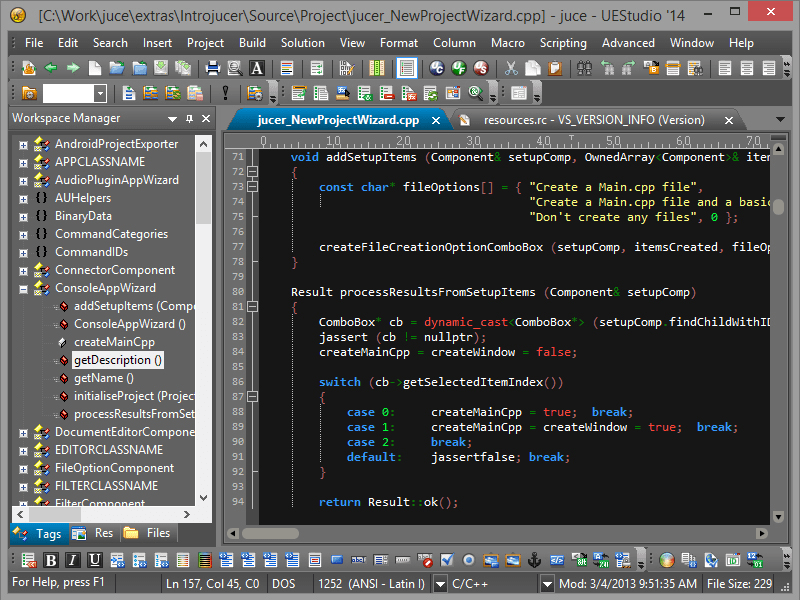 Screenshot von UEStudio