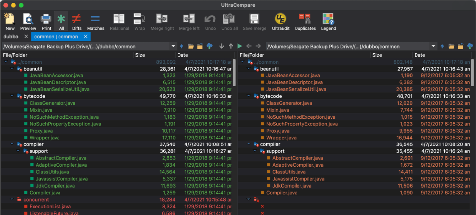 Screenshot von UltraCompere
