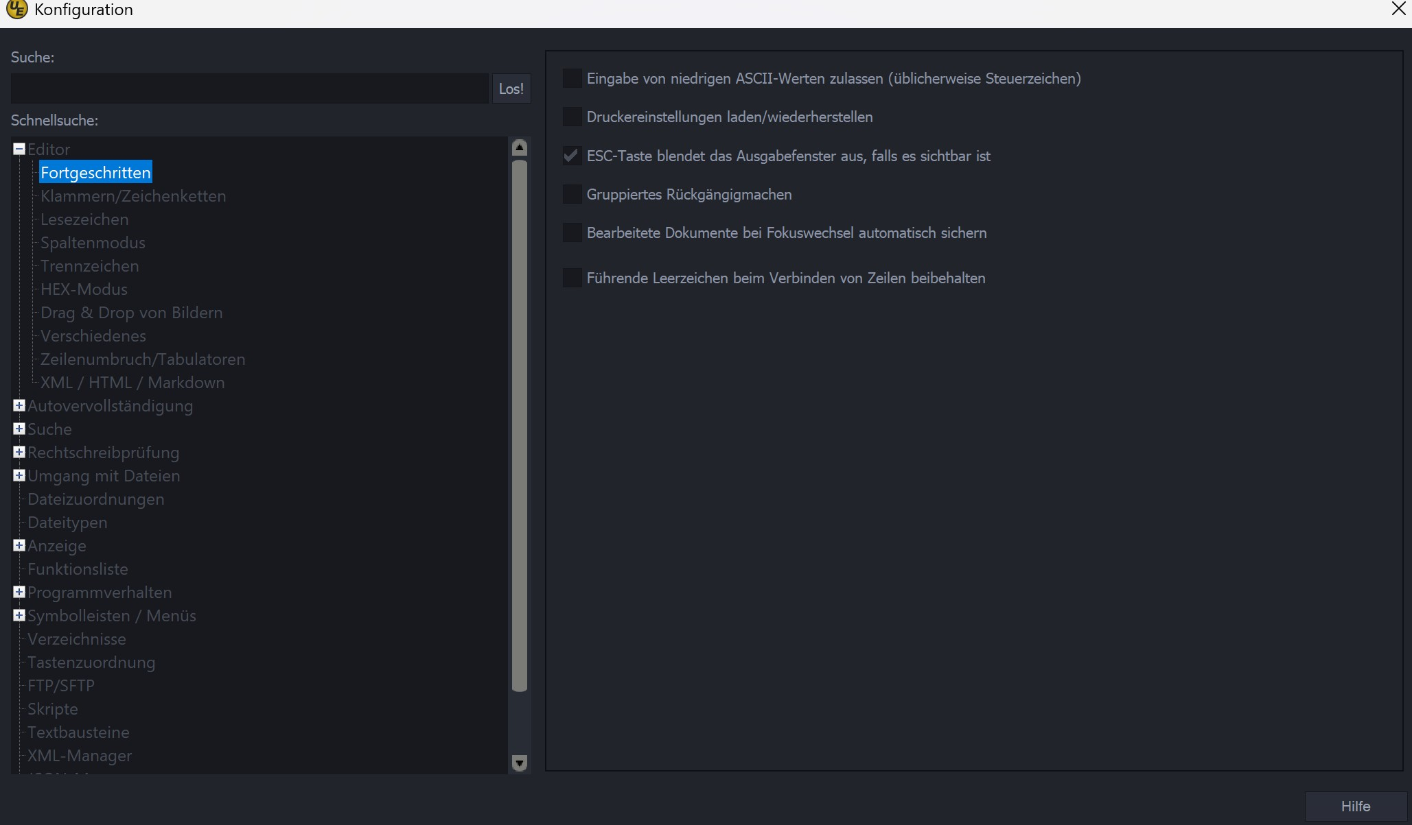 Screenshot von UltraEdit