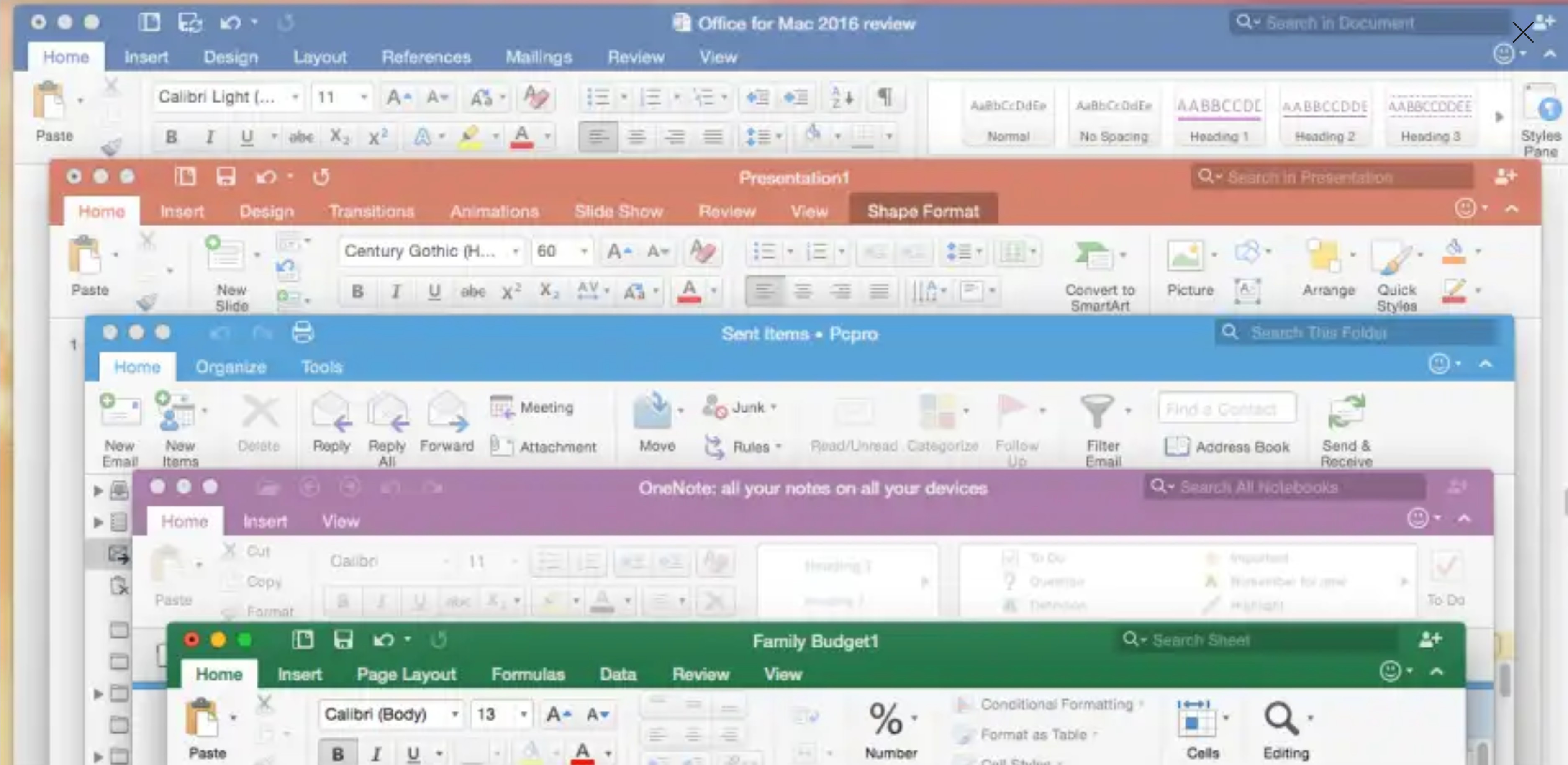 Screenshot von Microsoft Office