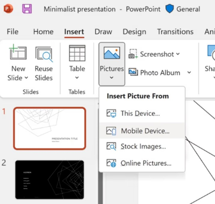 Screenshot von Microsoft Office