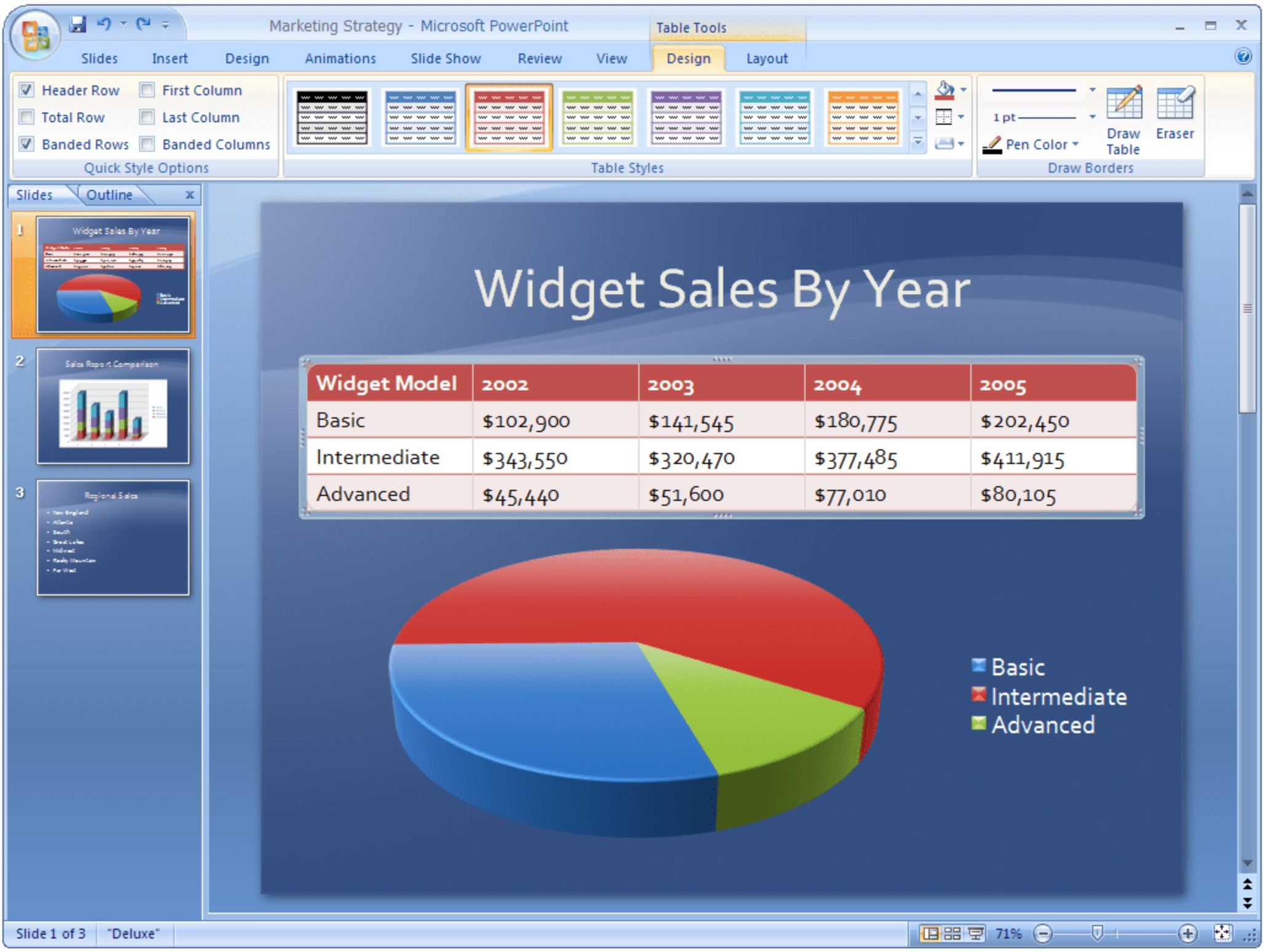 Screenshot von Microsoft Office Enterprise 2007