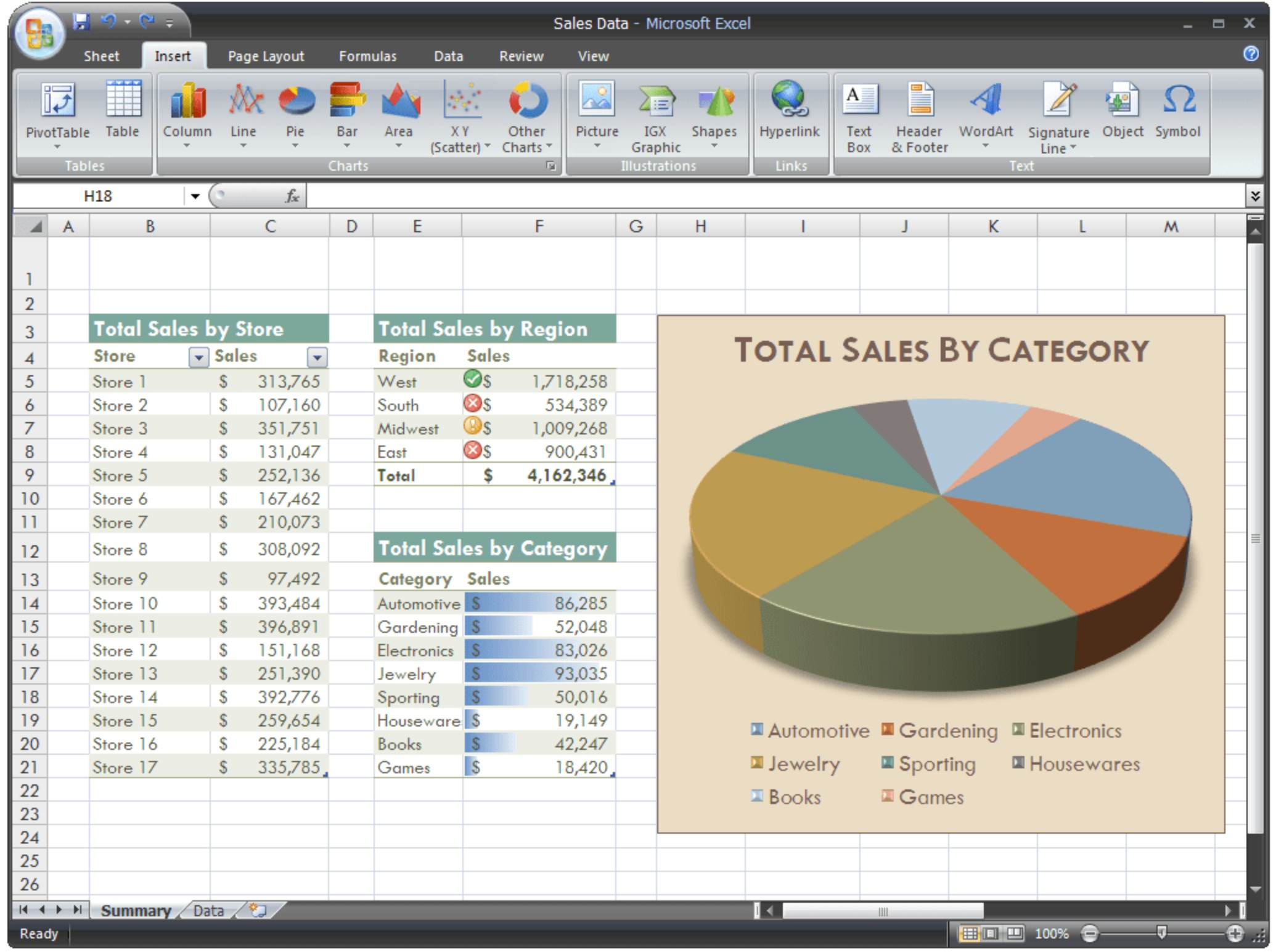 Screenshot von Microsoft Office Enterprise 2007