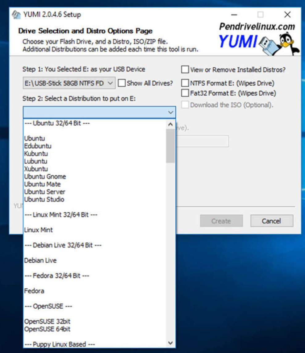 Screenshot von YUMI-exFAT