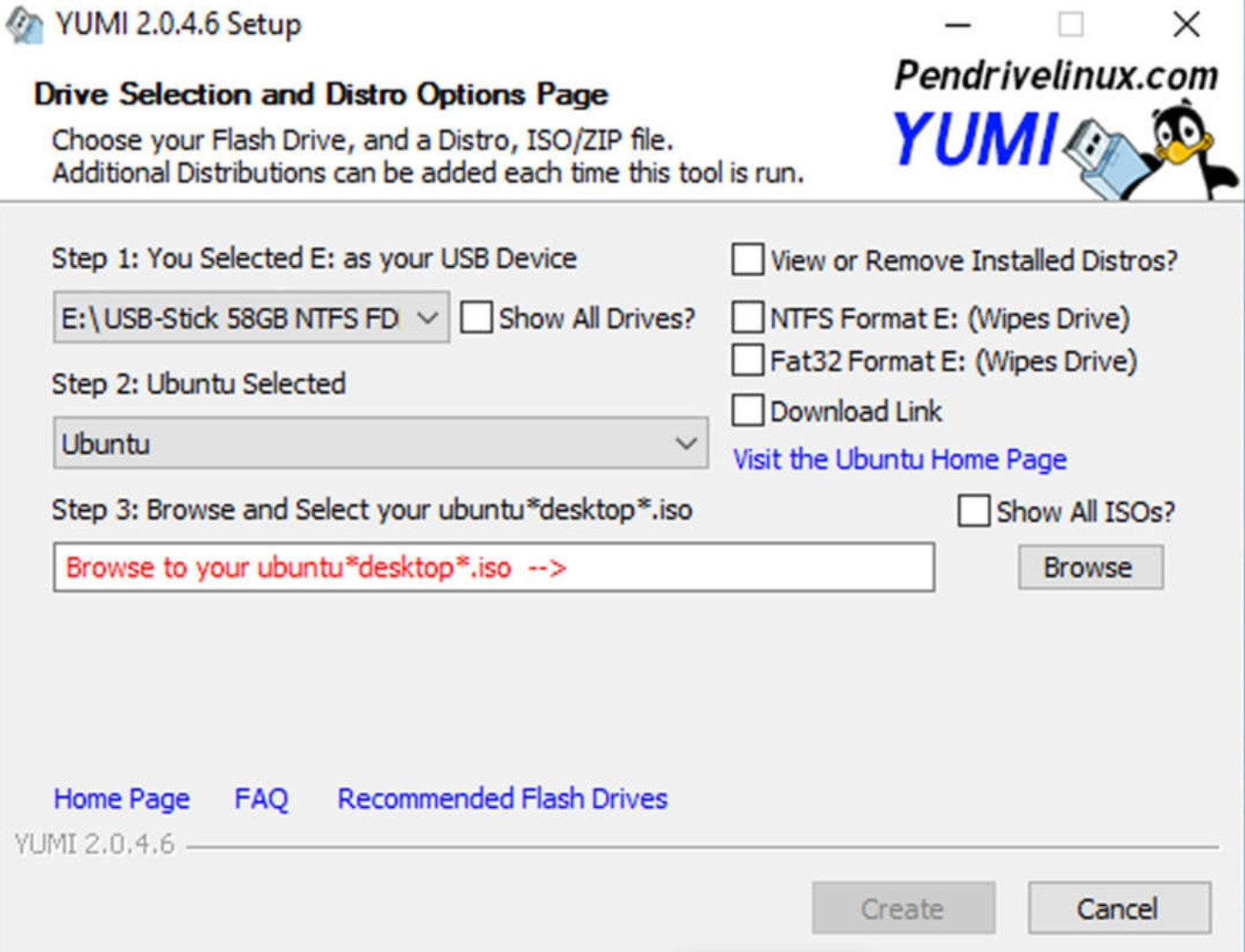 Screenshot von YUMI-exFAT