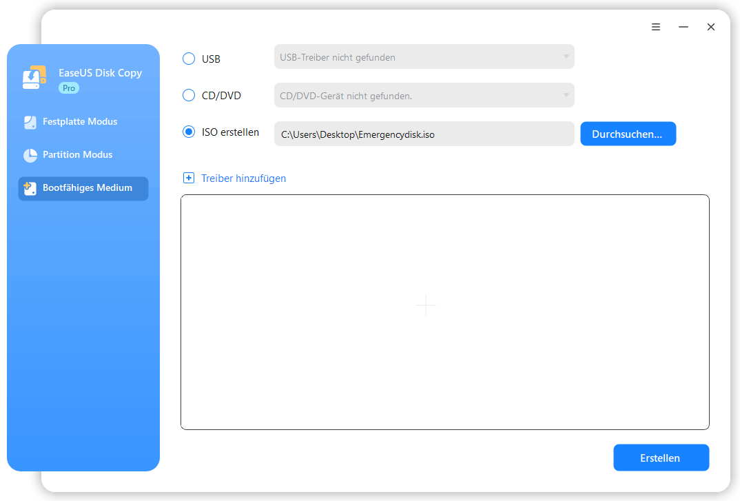 Screenshot von EaseUS Disk Copy