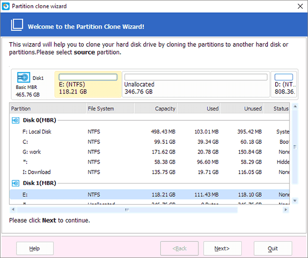Screenshot von EaseUS Partition Master