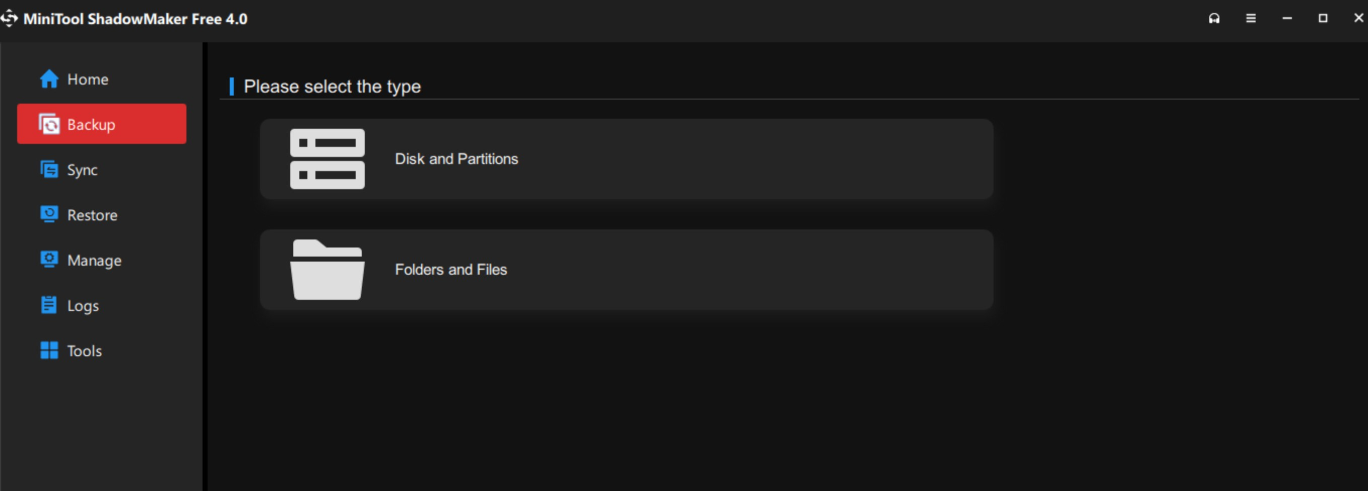 Screenshot von MiniTool ShadowMaker