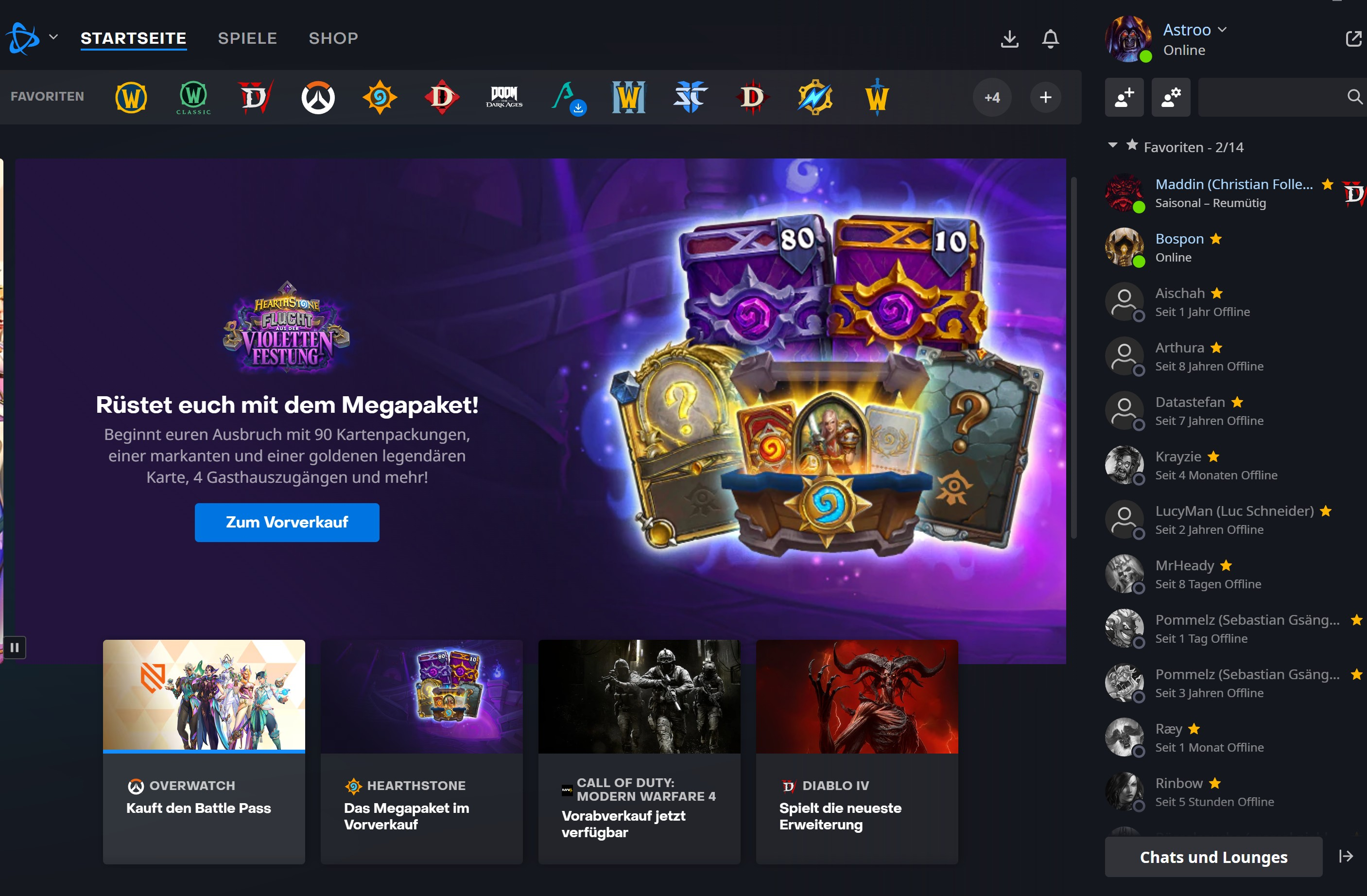 Screenshot von Battel.net