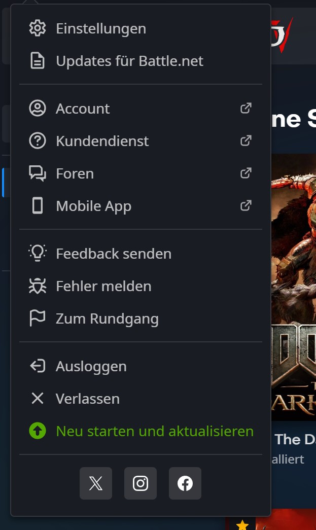 Screenshot von Battel.net