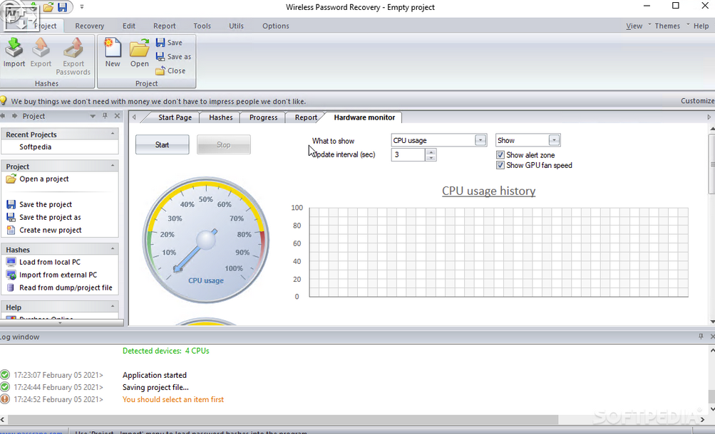 Screenshot von Passcape Wireless Password Recovery