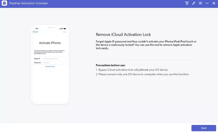 Screenshot von PassFab Activation Unlocker