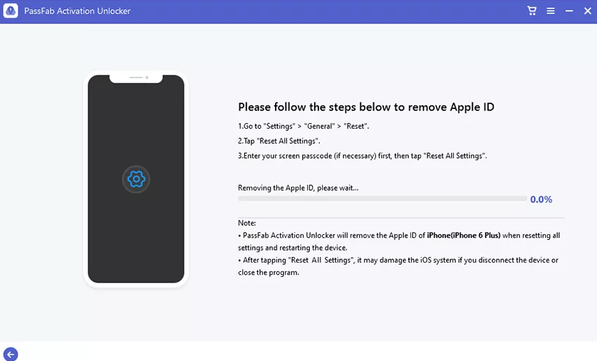 Screenshot von PassFab Activation Unlocker