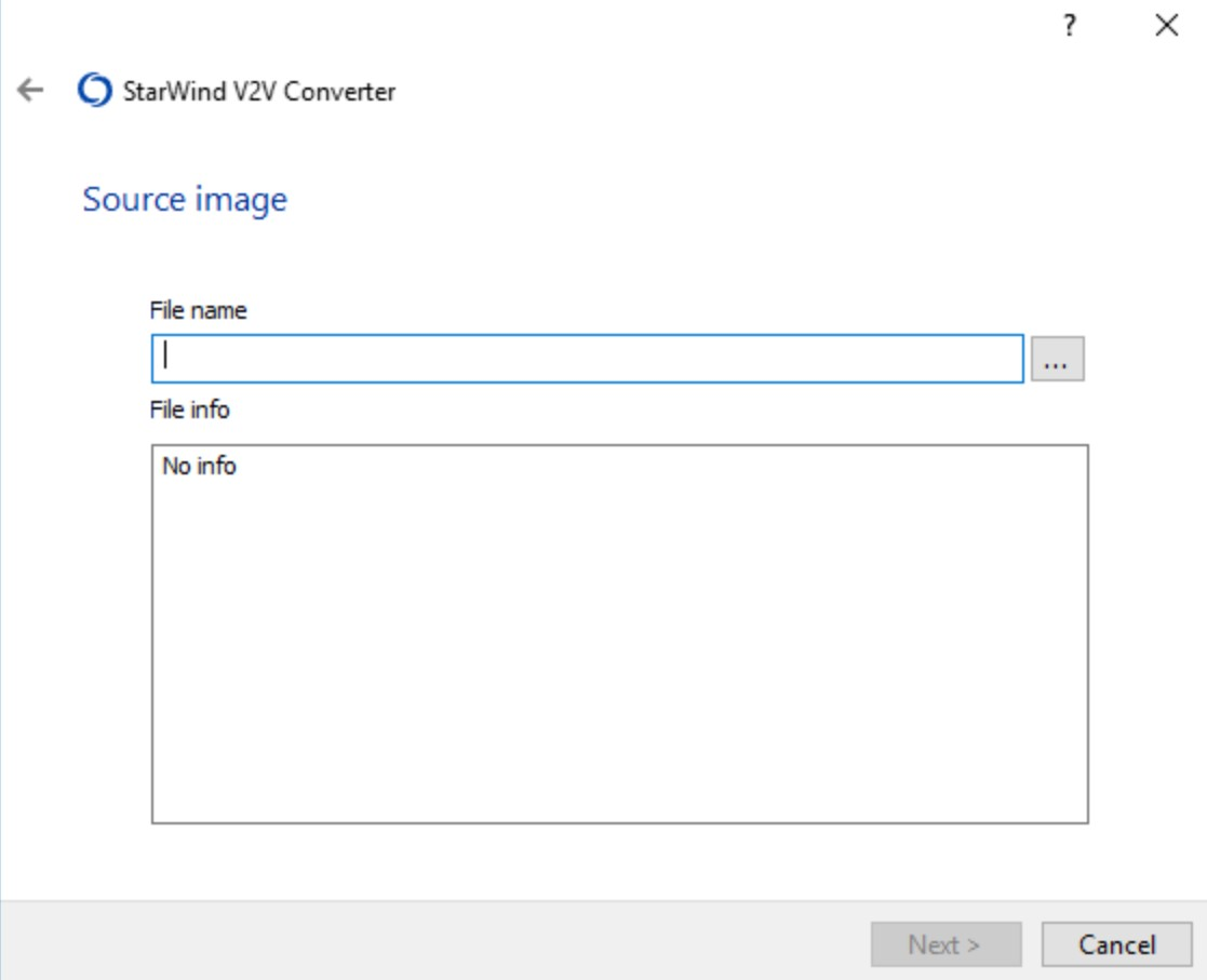 Screenshot von Converter vhdx in iso