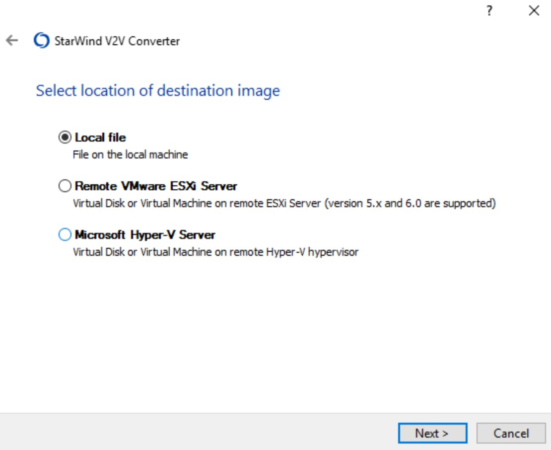 Screenshot von Converter vhdx in iso