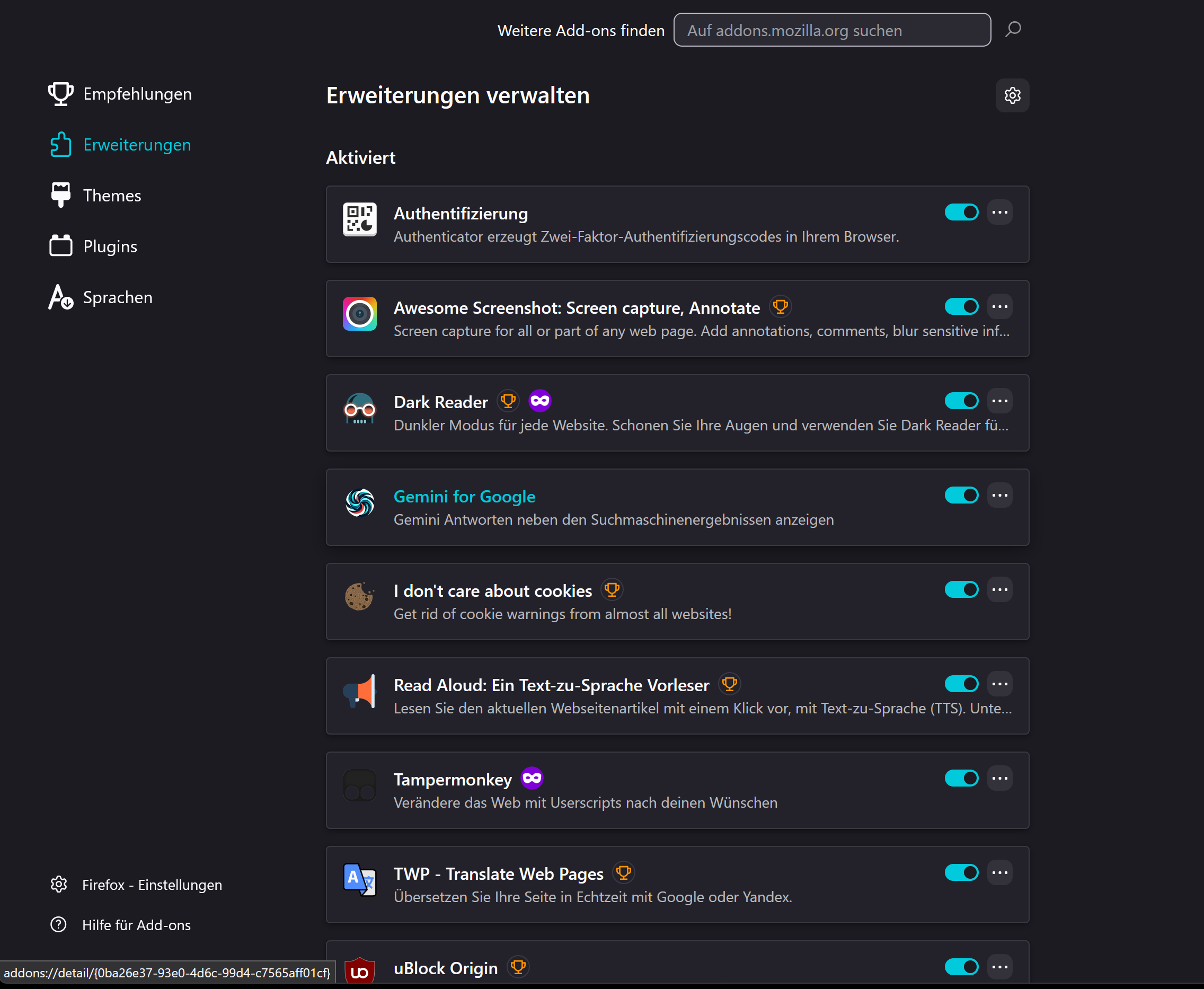 Screenshot von Firefox