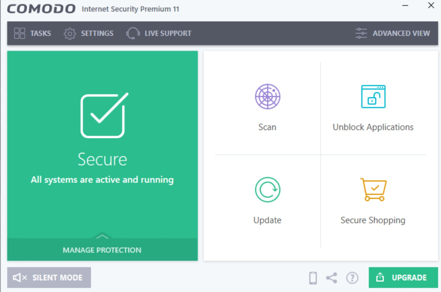 Screenshot von COMODO Internet Security Premium Firewall