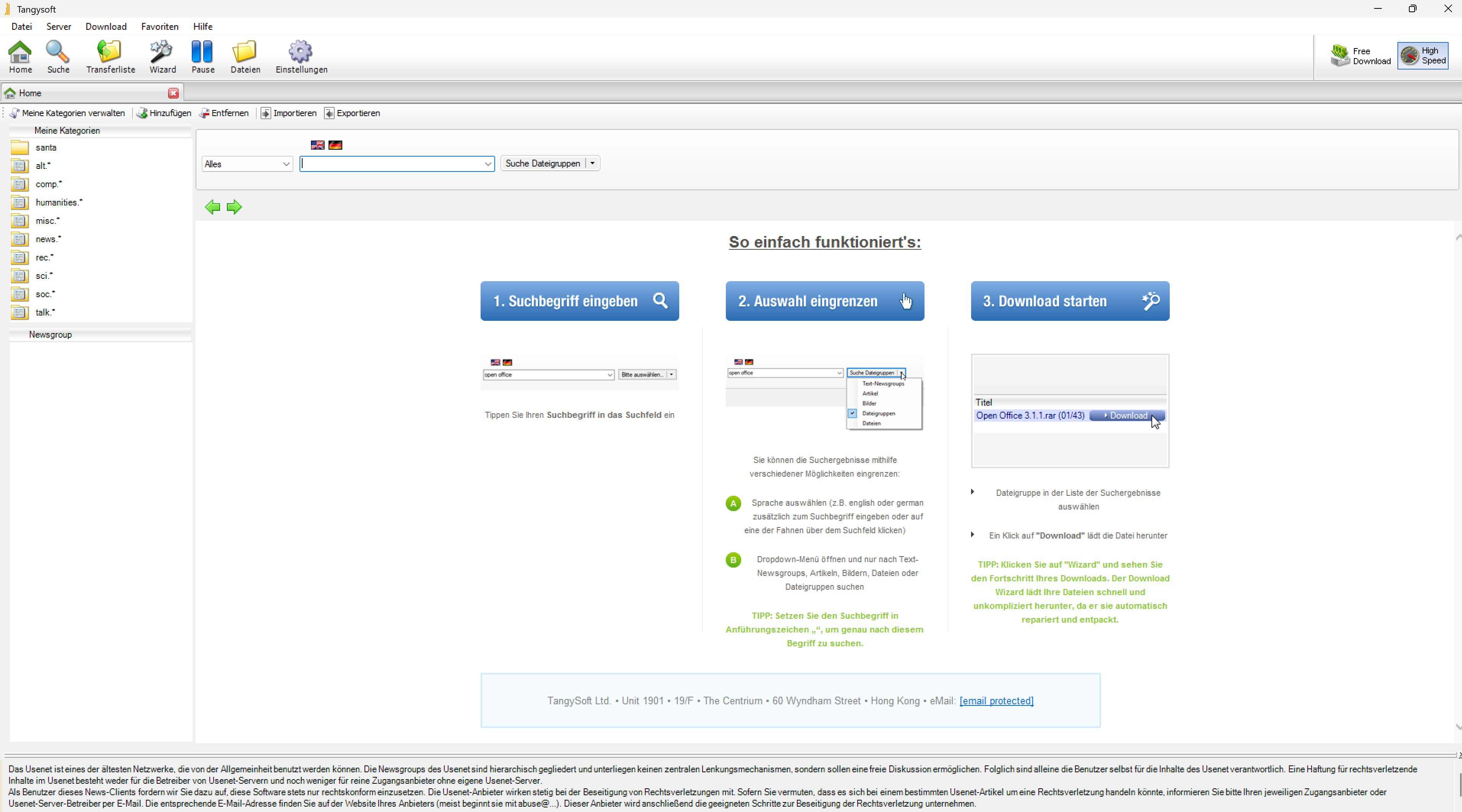Screenshot von TangySoft