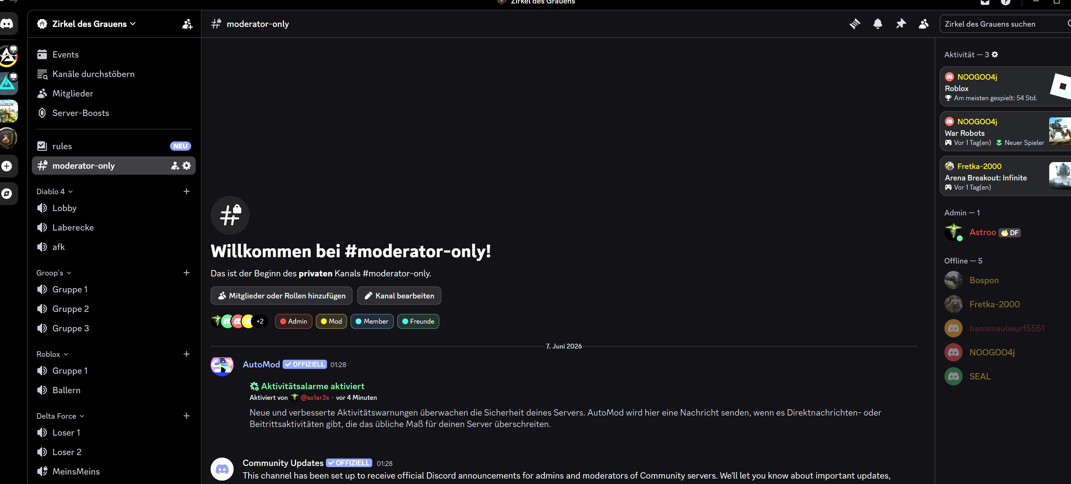 Screenshot von Discord