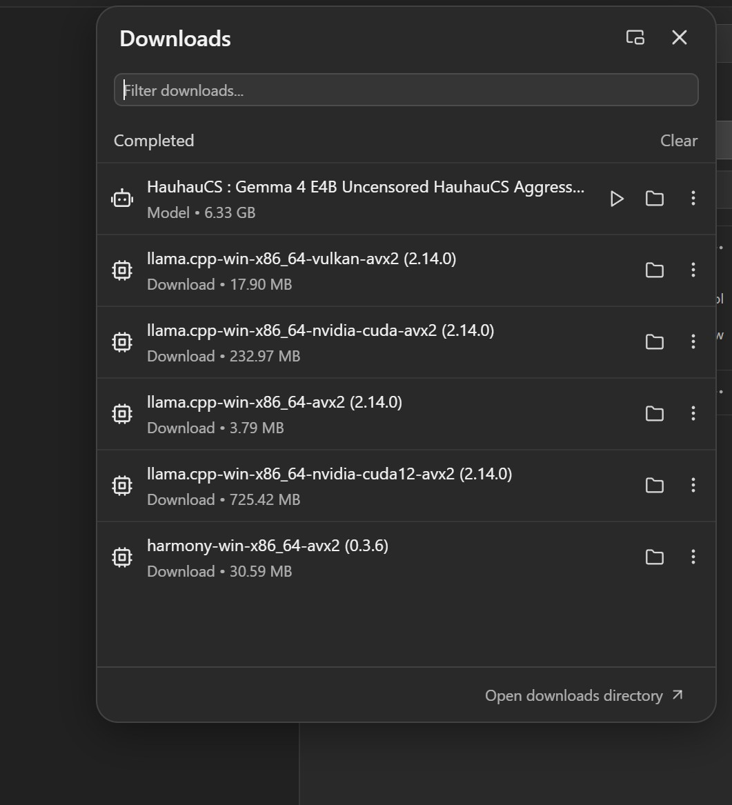 Screenshot von LM Studio