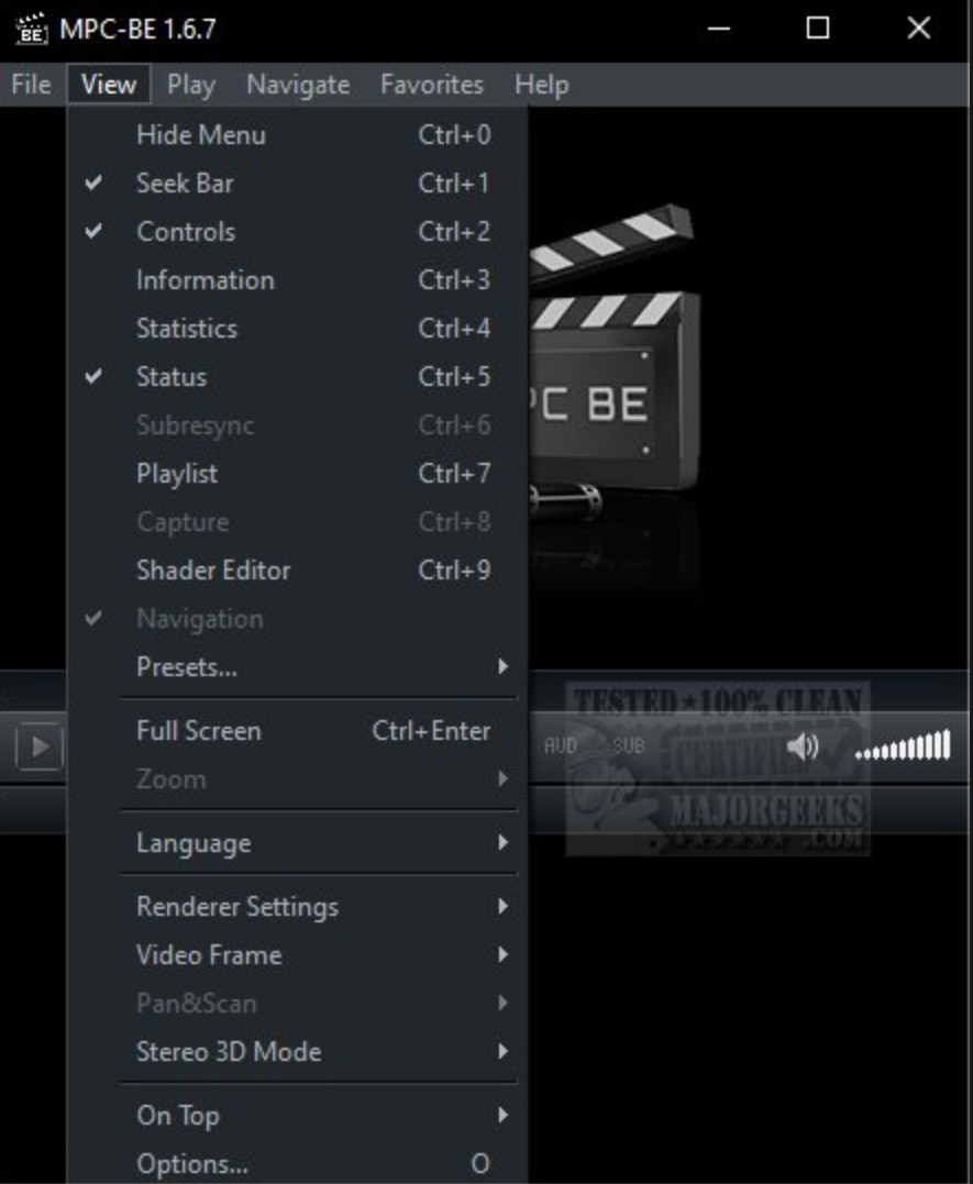 Screenshot von Media Player MPC-HC