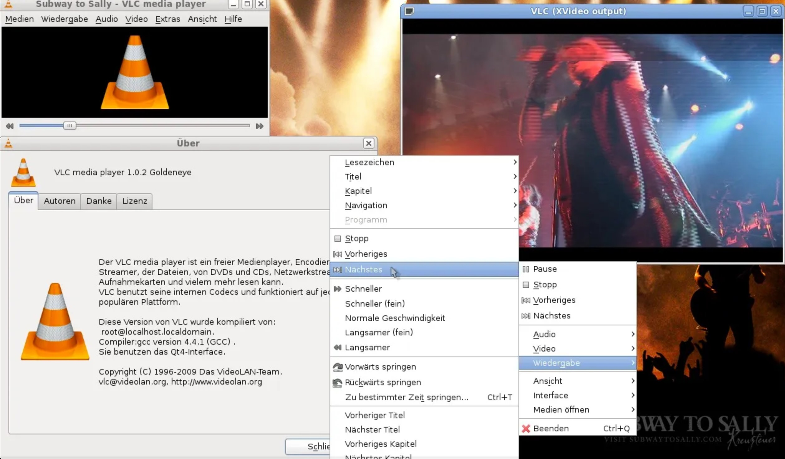 Screenshot von vlc