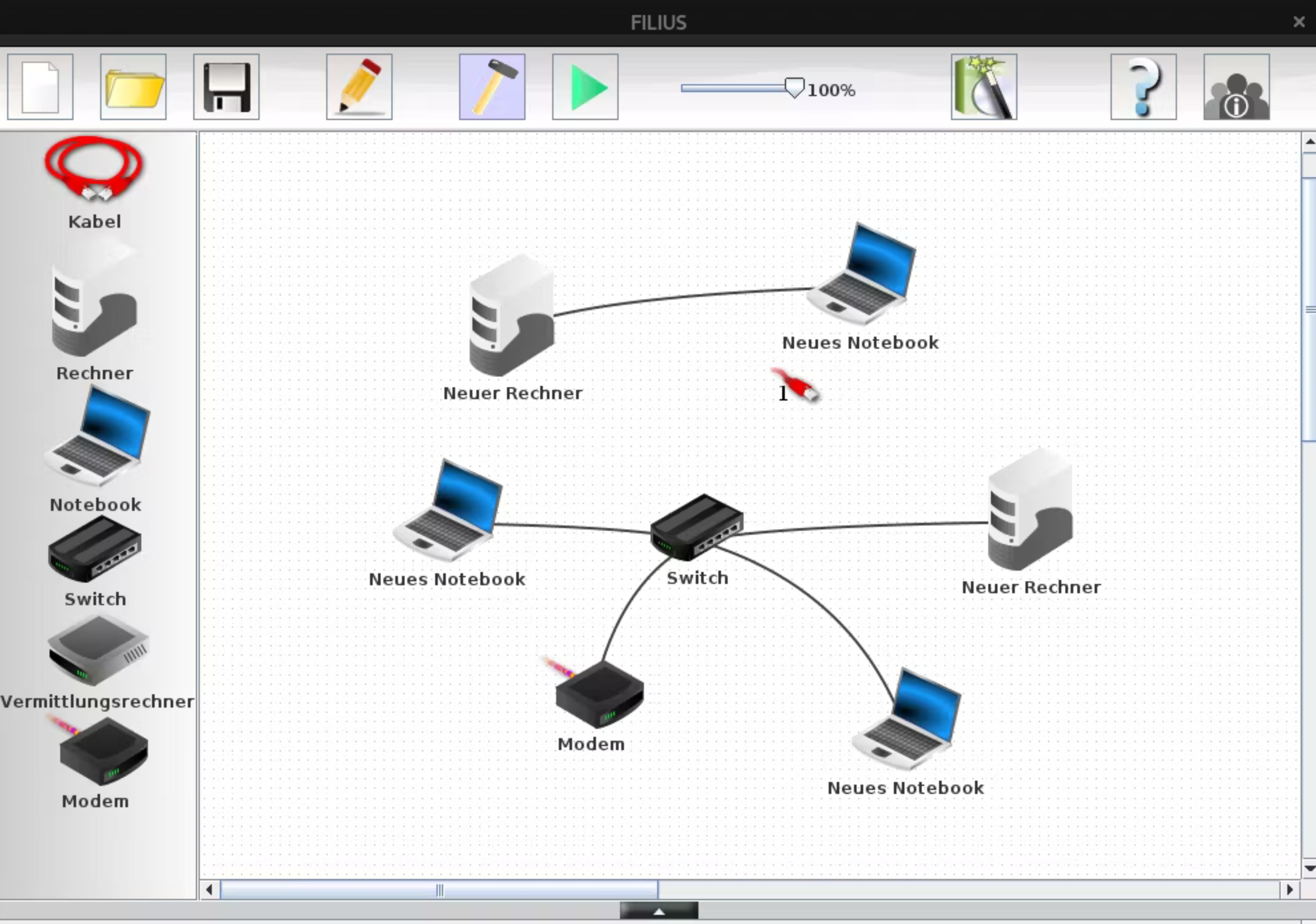 Screenshot von Filius