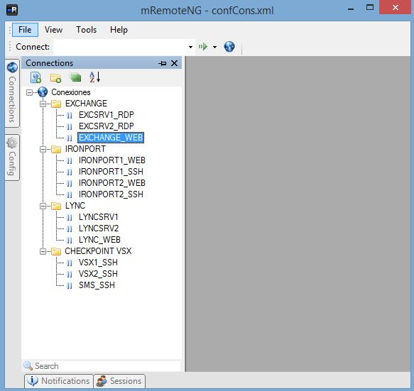 Screenshot von mRemoteNG