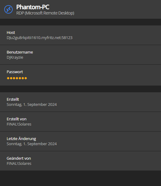 Screenshot von Remote Desktop Manager