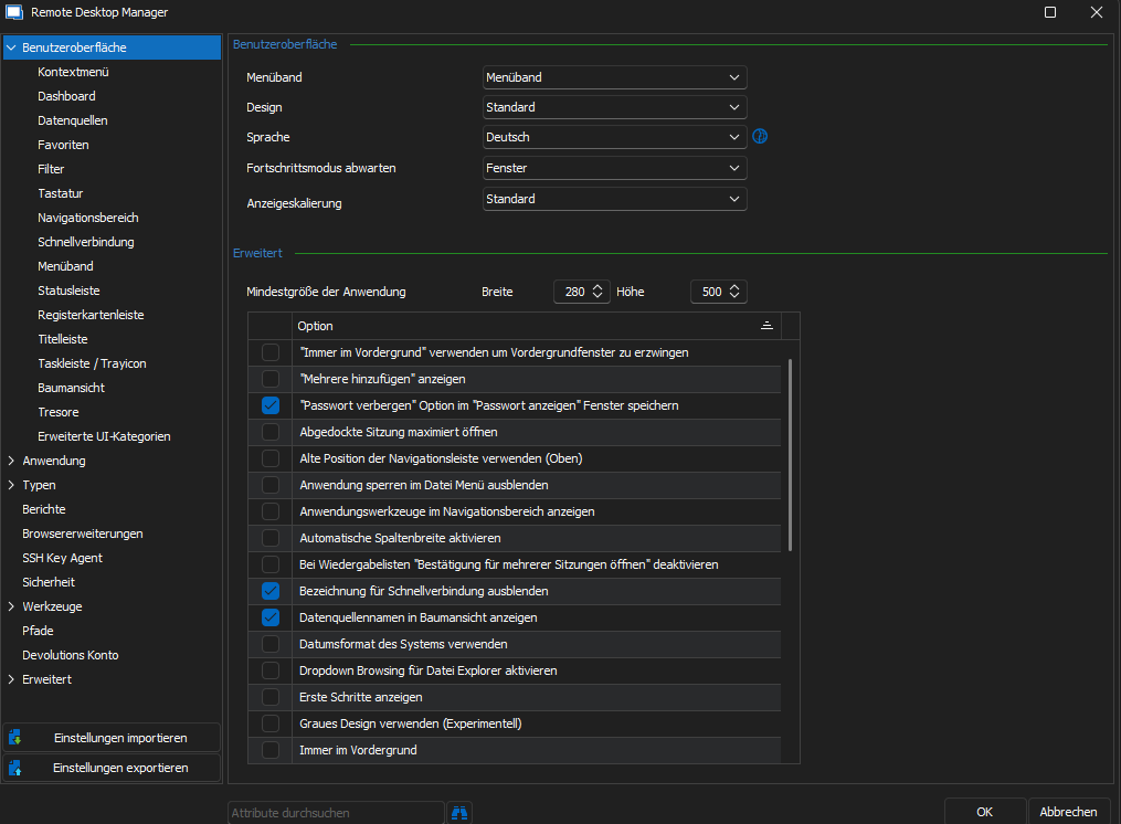 Screenshot von Remote Desktop Manager