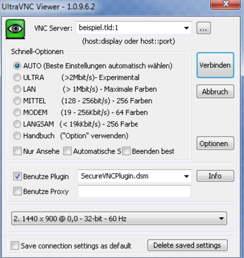Screenshot von UltraVNC
