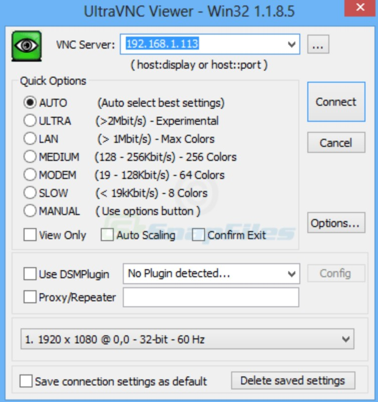 Screenshot von UltraVNC