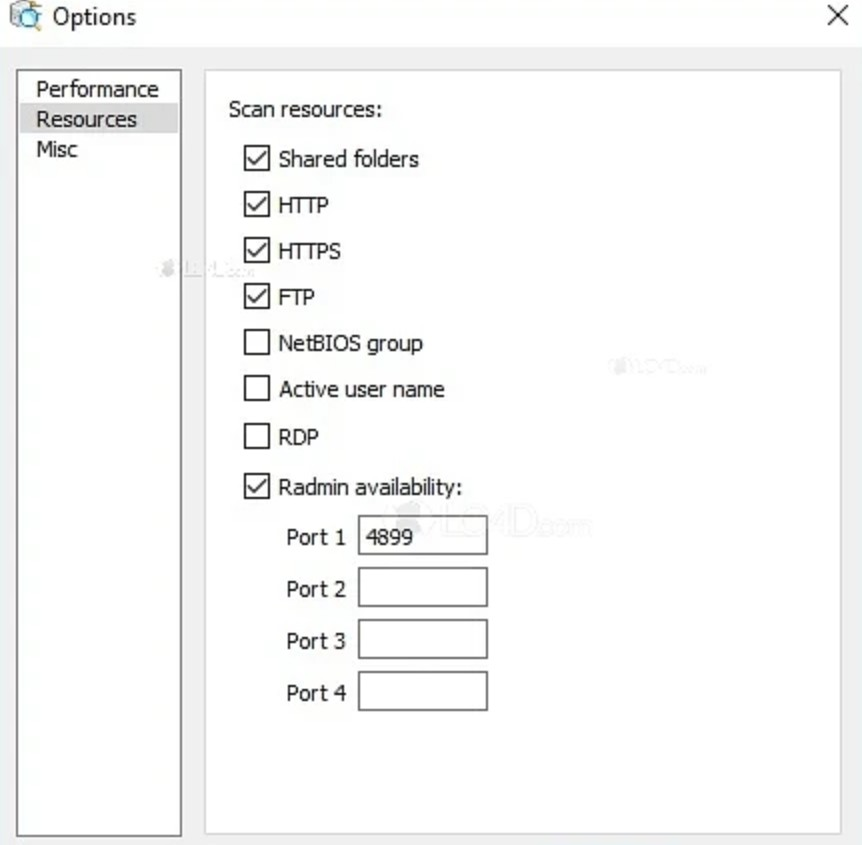 Screenshot von Advanced Port