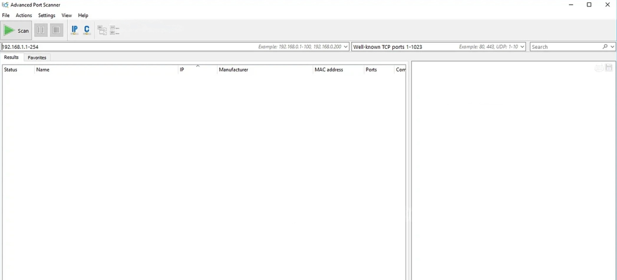 Screenshot von Advanced Port