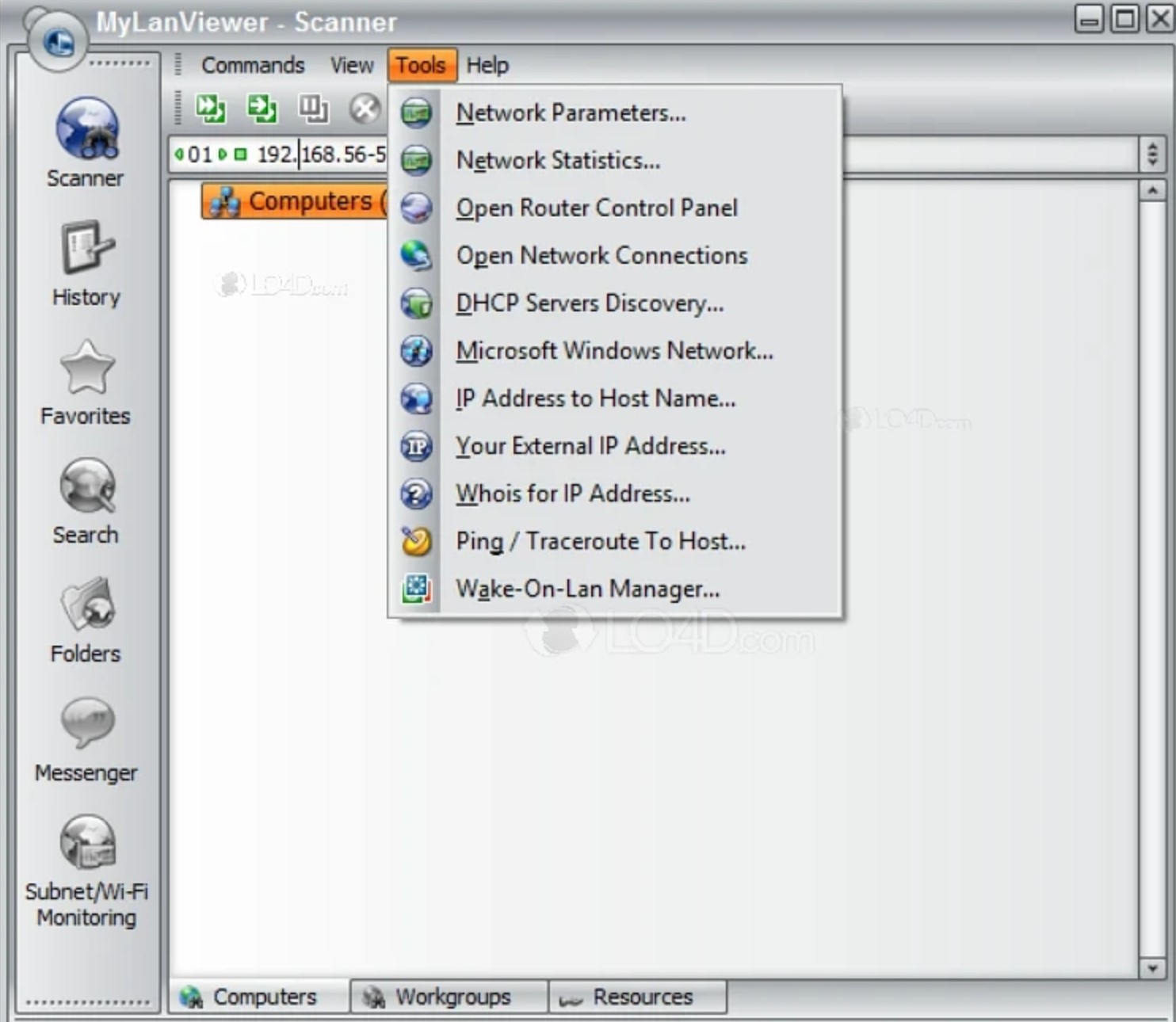 Screenshot von MyLanViewer