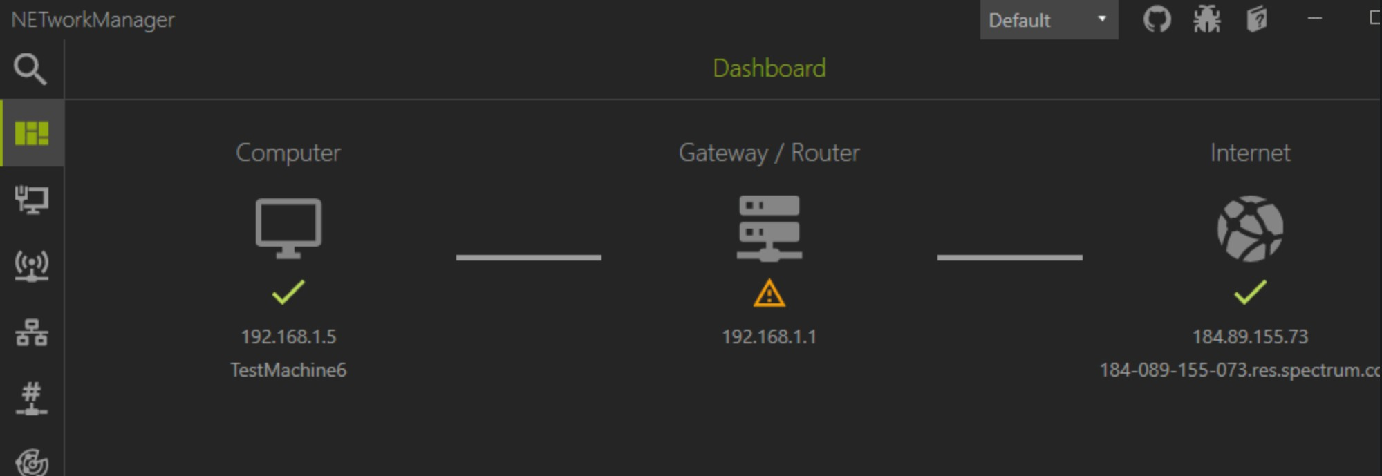 Screenshot von NETworkManager