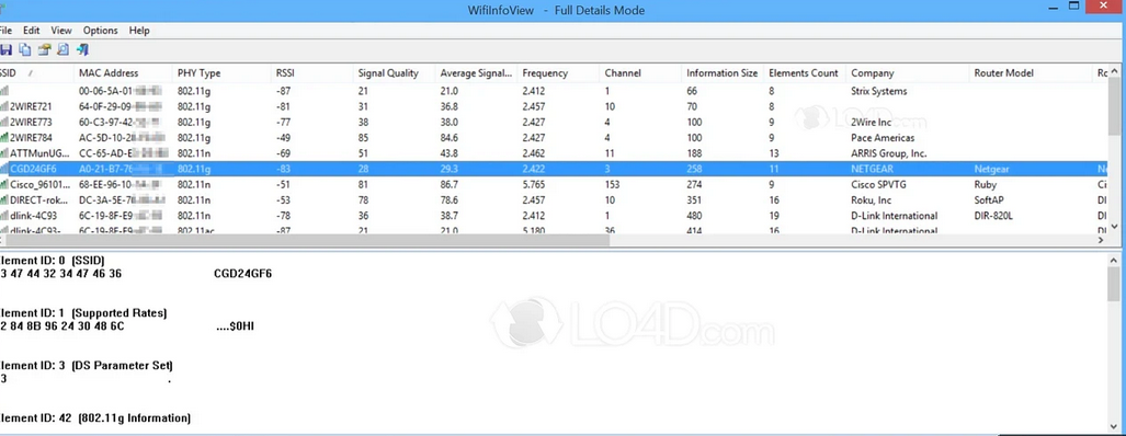 Screenshot von Wifi Info View